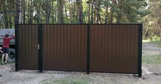 Купить распашные ворота из профнастила Белогорск, цена от 2752 руб.